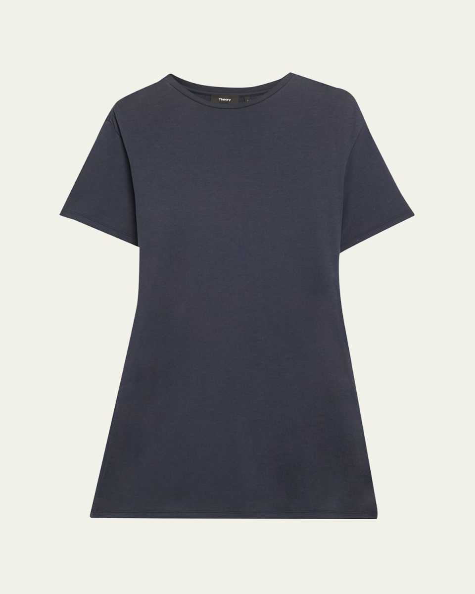 Gathered Shoulder T-Shirt Dress